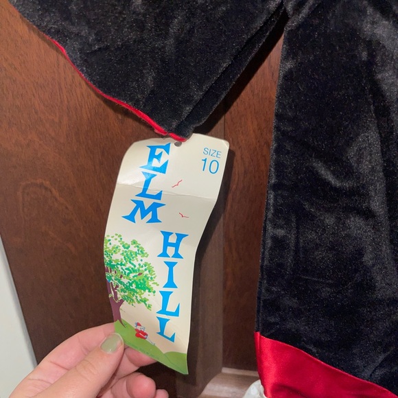 NWT Vintage Girls Black and White Dress with Red Accents Elm Hill Size 10 - Picture 3 of 4